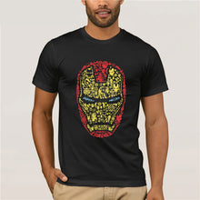 Load image into Gallery viewer, Iron Man Suit Head Logos T Shirt Top Tony Stark Marvel Superhero Avengers Hulk