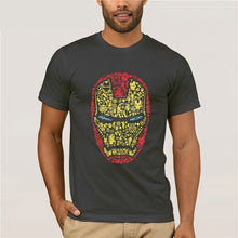 Load image into Gallery viewer, Iron Man Suit Head Logos T Shirt Top Tony Stark Marvel Superhero Avengers Hulk