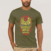 Load image into Gallery viewer, Iron Man Suit Head Logos T Shirt Top Tony Stark Marvel Superhero Avengers Hulk