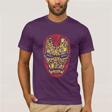 Load image into Gallery viewer, Iron Man Suit Head Logos T Shirt Top Tony Stark Marvel Superhero Avengers Hulk