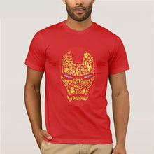 Load image into Gallery viewer, Iron Man Suit Head Logos T Shirt Top Tony Stark Marvel Superhero Avengers Hulk